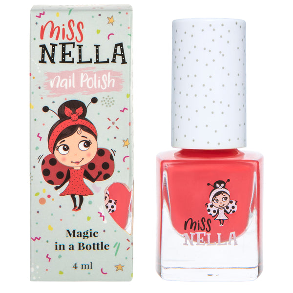 Miss Nella - Peel Off Nail Polish - Cherry Macaroon - Coral Red