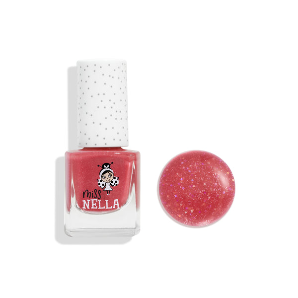 Miss Nella - Peel Off Nail Polish - Sugar Hugs - Glittery Pink