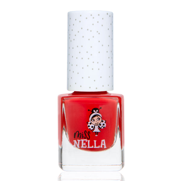 Miss Nella - Peel Off Nail Polish - Class Clown - Orange Red