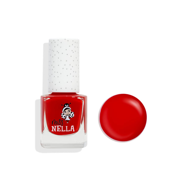Miss Nella - Peel Off Nail Polish - Class Clown - Orange Red