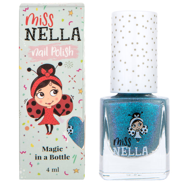 Miss Nella - Peel Off Nail Polish -  Blue the Candles - Blue Shimmer