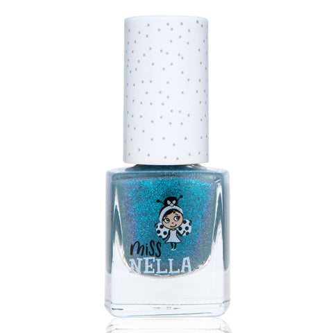 Miss Nella - Peel Off Nail Polish -  Blue the Candles - Blue Shimmer