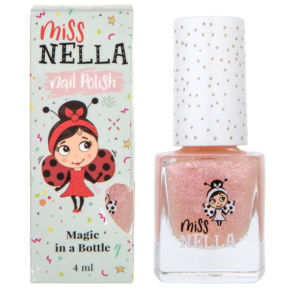 Miss Nella - Peel Off Nail Polish - Abracadabra - Pink Glitter Top Coat