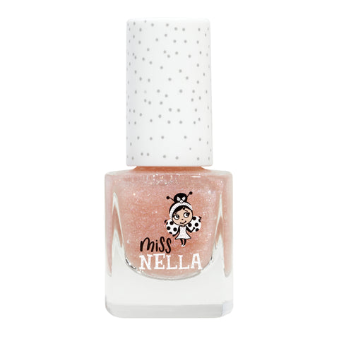 Miss Nella - Peel Off Nail Polish - Abracadabra - Pink Glitter Top Coat