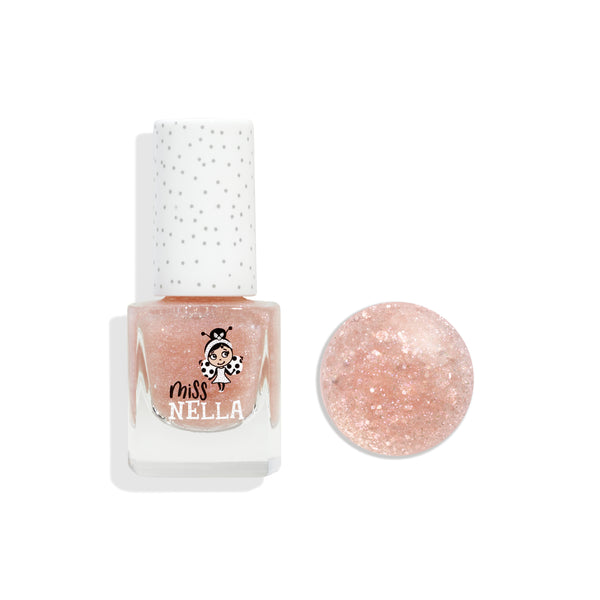 Miss Nella - Peel Off Nail Polish - Abracadabra - Pink Glitter Top Coat