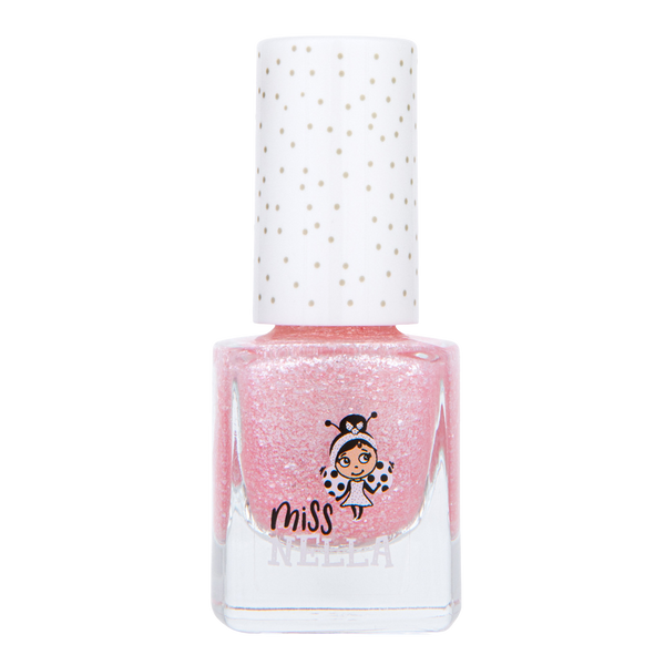 Miss Nella - Peel Off Nail Polish - Itsy Glitzy Hippo - Sparkly Pink