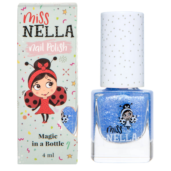 Miss Nella - Peel Off Nail Polish - Elephunky - Sparkly Blue