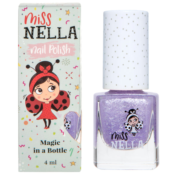 Miss Nella - Peel Off Nail Polish - Spakly Zebra - Sparkly Lilac