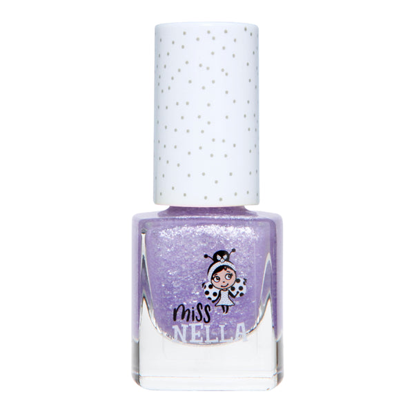 Miss Nella - Peel Off Nail Polish - Spakly Zebra - Sparkly Lilac