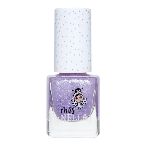 Miss Nella - Peel Off Nail Polish - Spakly Zebra - Sparkly Lilac