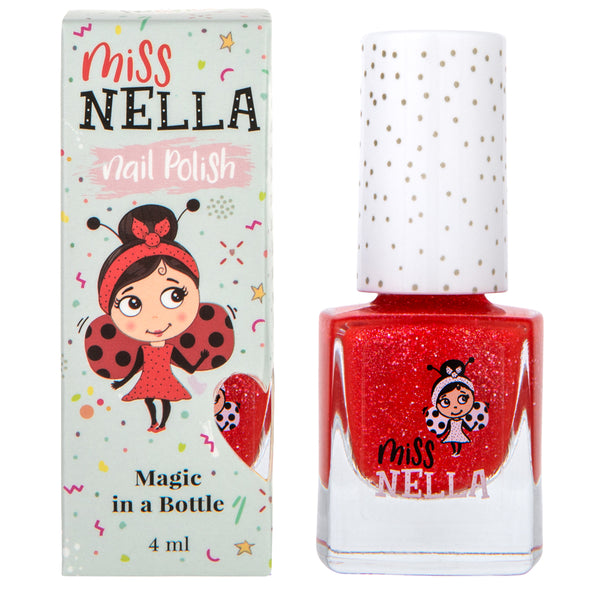 Miss Nella - Peel Off Nail Polish - Croco-dazzle - Sparkly Red