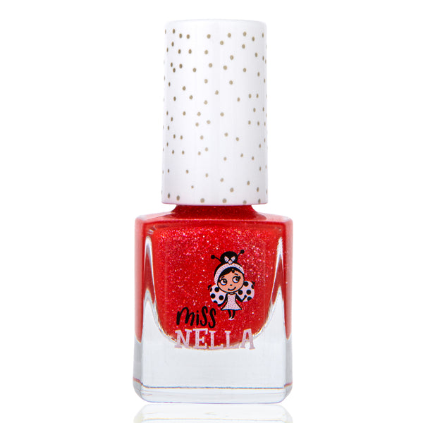 Miss Nella - Peel Off Nail Polish - Croco-dazzle - Sparkly Red