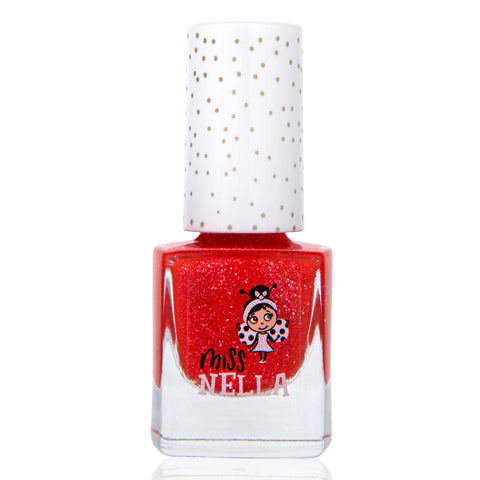 Miss Nella - Peel Off Nail Polish - Croco-dazzle - Sparkly Red