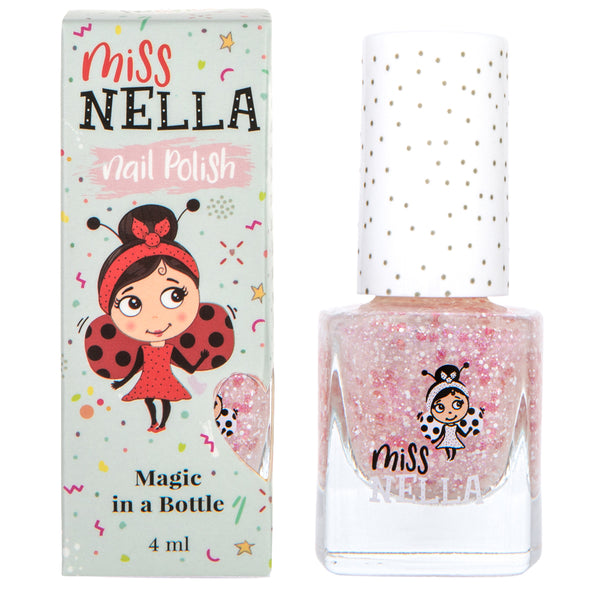 Miss Nella - Peel Off Nail Polish - Happily Ever After - Pink Fine Glitter