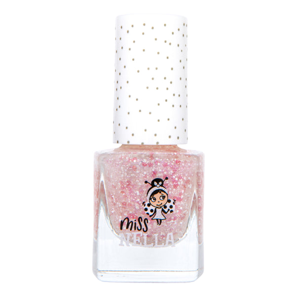 Miss Nella - Peel Off Nail Polish - Happily Ever After - Pink Fine Glitter