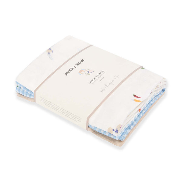 Avery Row - Muslin Squares - Little Farm - Set of 3