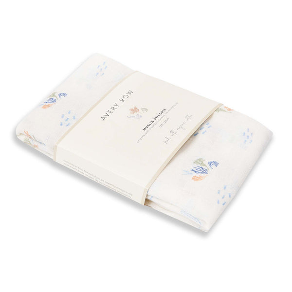 Avery Row - Muslin Swaddle - Coastline