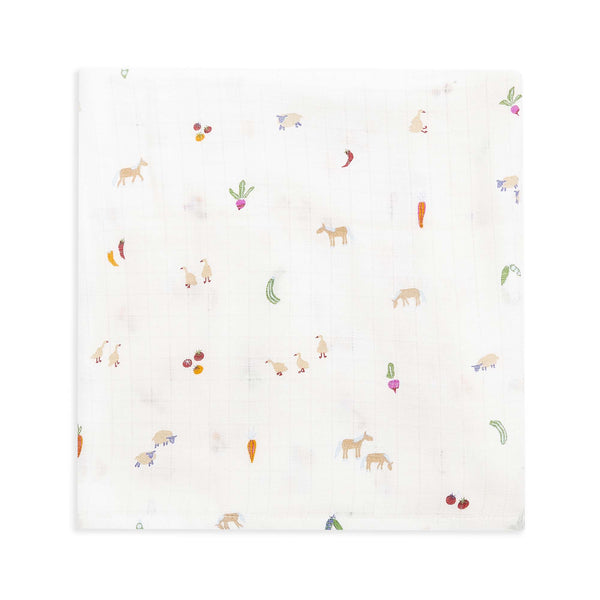 Avery Row - Muslin Swaddle - Little Farm