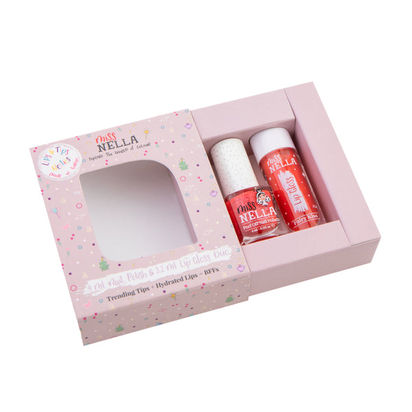 Miss Nella - Besties Duo - Lip Gloss Fairy Kiss + Peel Off Nail Polish