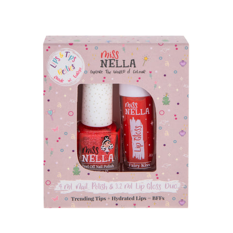 Miss Nella - Besties Duo - Lip Gloss Fairy Kiss + Peel Off Nail Polish