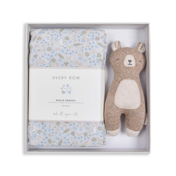 Avery Row - Swaddle & Cuddle Gift Set - Nature Trail