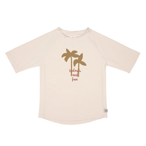 Lassig Swimwear / Short Sleeve Rashguard - Palms offwhite/olive