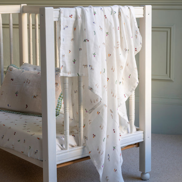 Avery Row - Muslin Swaddle - Little Farm