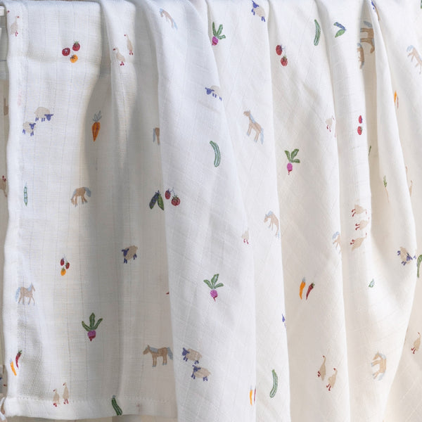 Avery Row - Muslin Swaddle - Little Farm