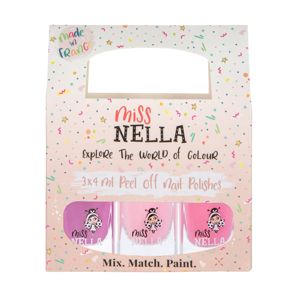 Miss Nella - 3-Pack Peel Off Nail Polish - Sweet Little Pack
