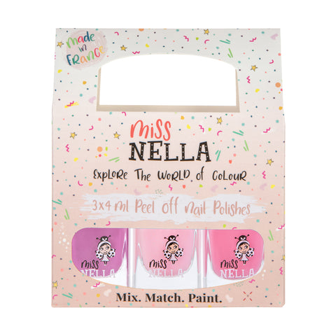 Miss Nella - 3-Pack Peel Off Nail Polish - Sweet Little Pack