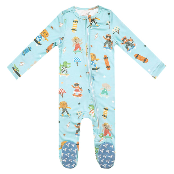 Copper Pearl - Tanner Zip-up Footie Pajama