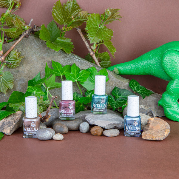 Miss Nella - 4-Pack Peel Off Nail Polish - Dino Collection