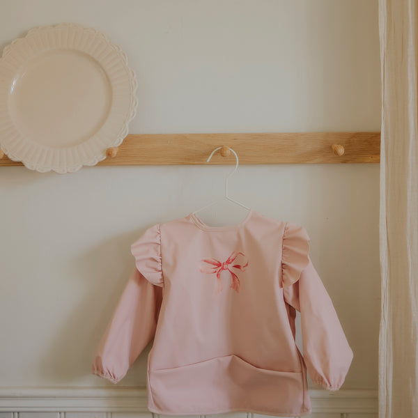 Elodie Details - Longsleeved Baby Bib - Rosy Bow