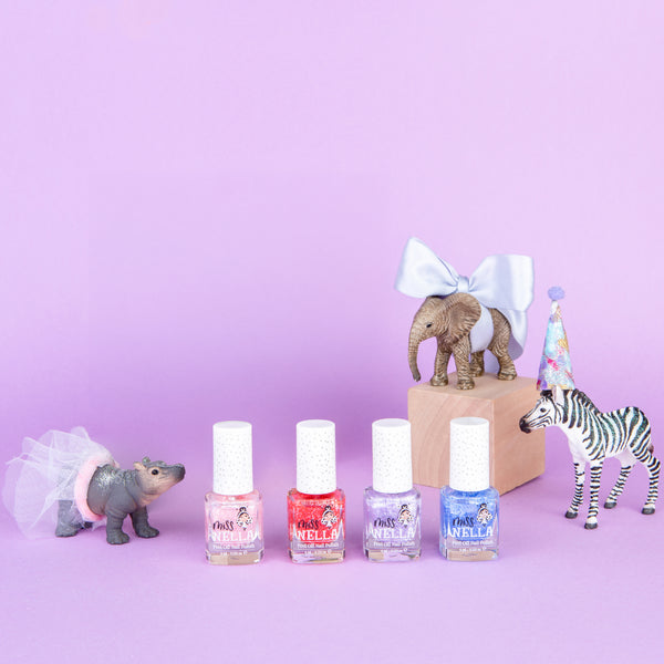 Miss Nella -4-Pack Peel Off Nail Polish - Safari Collection